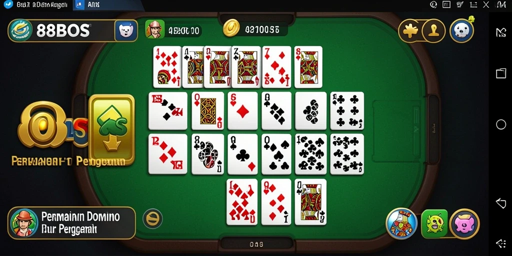 Gameplay seru Domino di 88BOS dengan teman-teman.