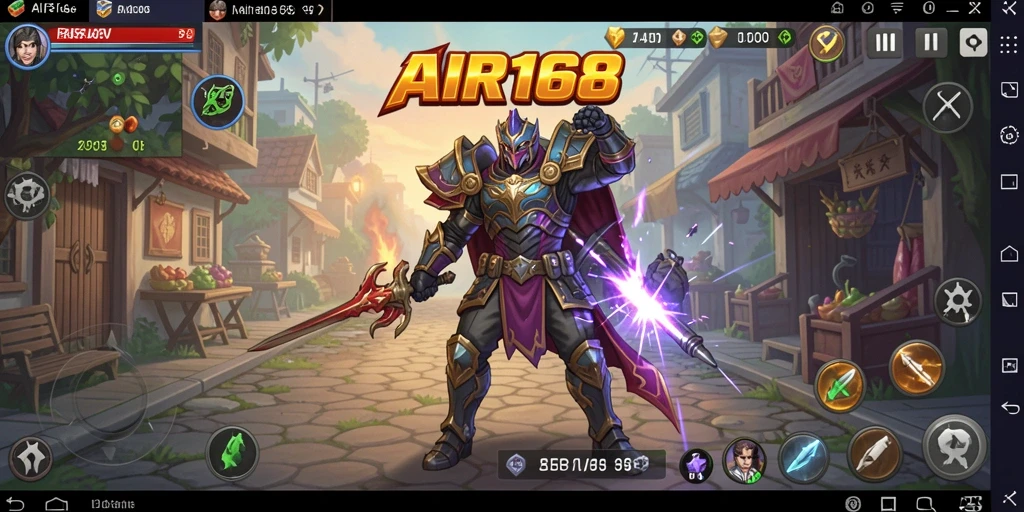 Screenshot utama menunjukkan momen strategis dalam gameplay AIR168.