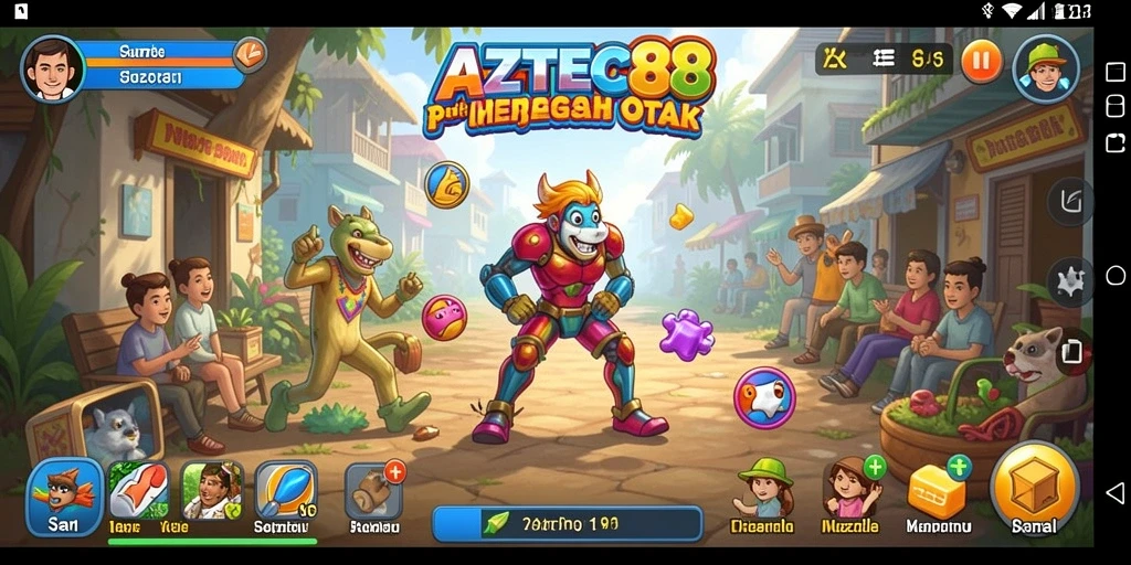 Screenshot gameplay AZTEC88 yang menarik dan menguji ketangkasan.