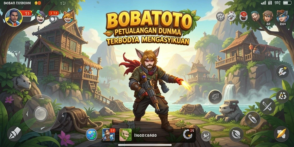 Tampilan gameplay BOBATOTO dengan dunia terbuka yang luas.