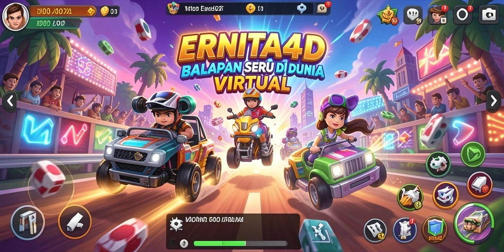 Gameplay balapan yang seru dan mendebarkan di ERNITA4D.