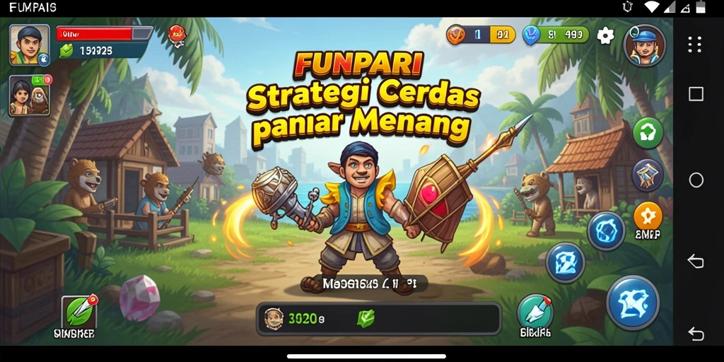 Screenshot gameplay menyerukan pertempuran strategi yang mendebarkan.