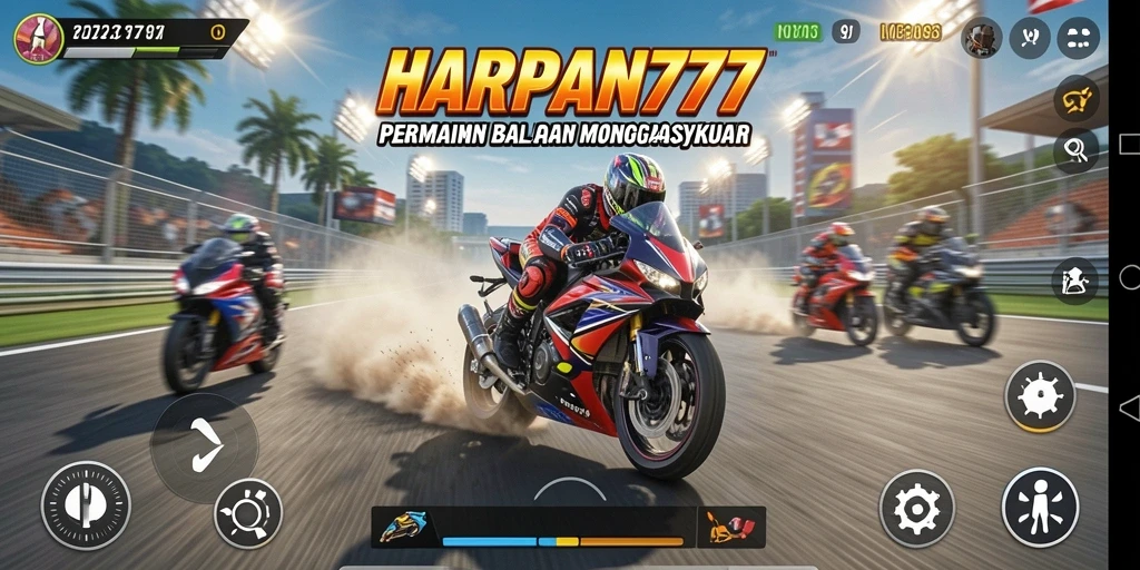Pengalaman balapan motor yang mendebarkan dan penuh aksi.