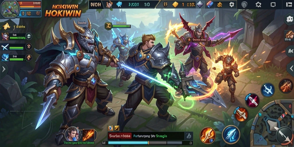 Gameplay seru HOKIWIN yang menantang pertarungan tim.