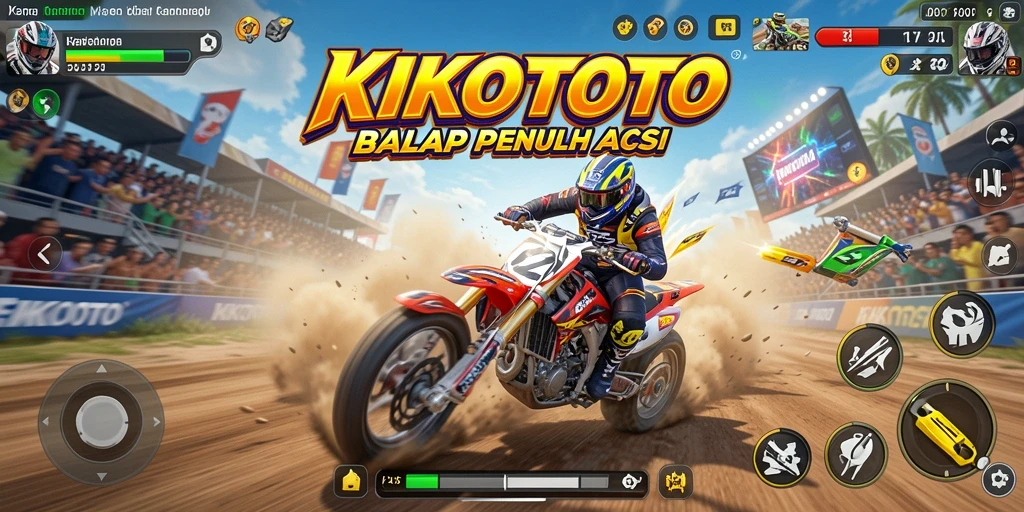 Tampilan gameplay seru dan balapan cepat di KIKOTOTO.