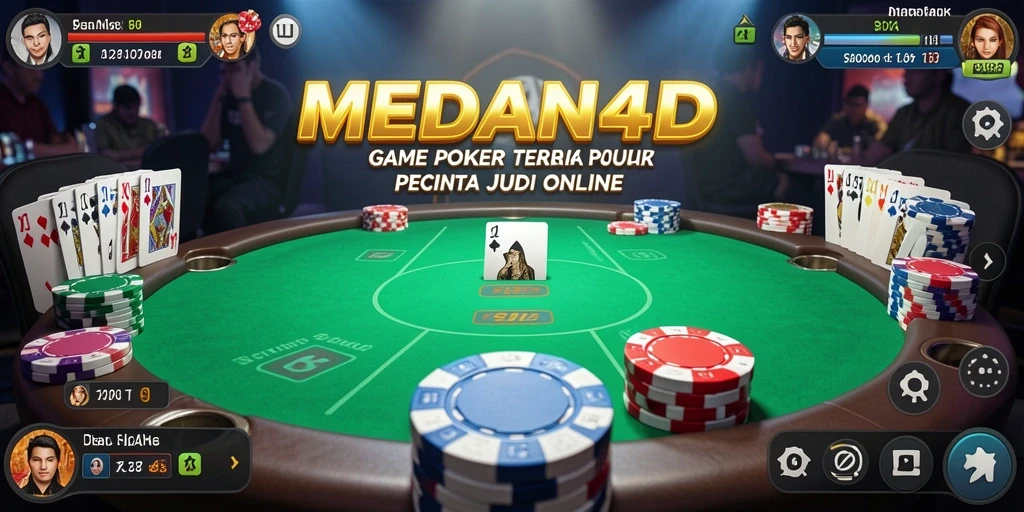 Tampilan menarik dari gameplay Poker MEDAN4D yang seru.