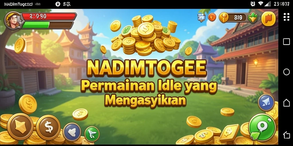 Screenshot gameplay <strong>NADIMTOGEL</strong> menampilkan aksi idle yang seru.