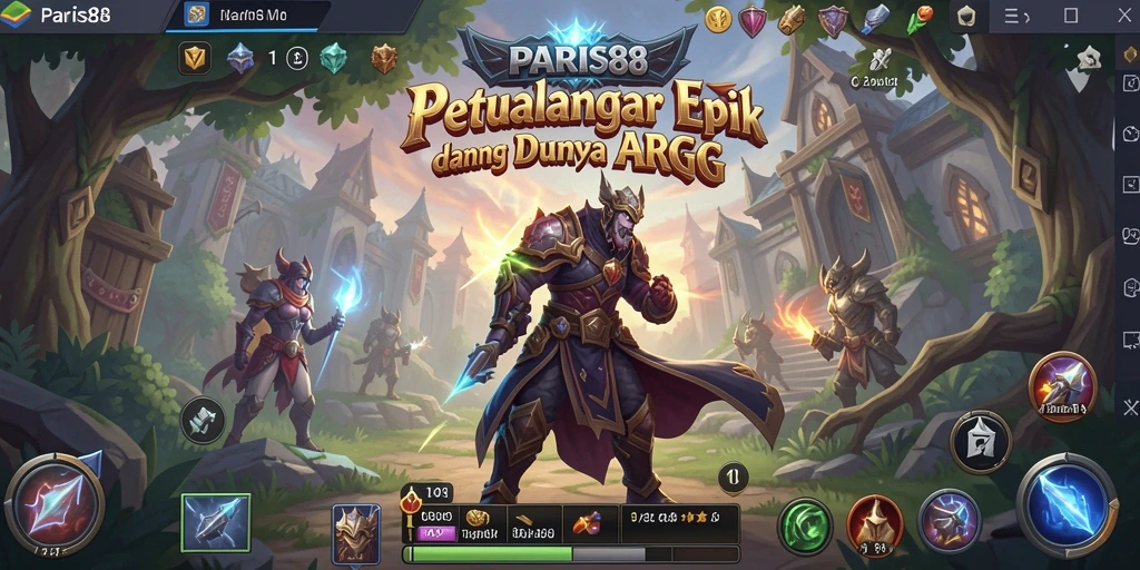 Tangkapan layar menunjukkan aksi seru dalam gameplay ARPG PARIS88.