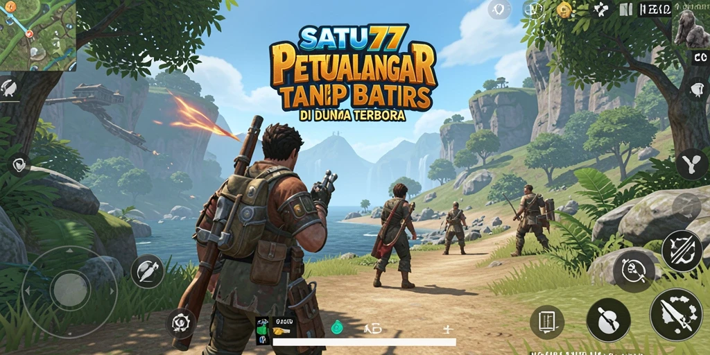 Tangkapan layar gameplay SATU77 yang menunjukkan eksplorasi dunia terbuka.