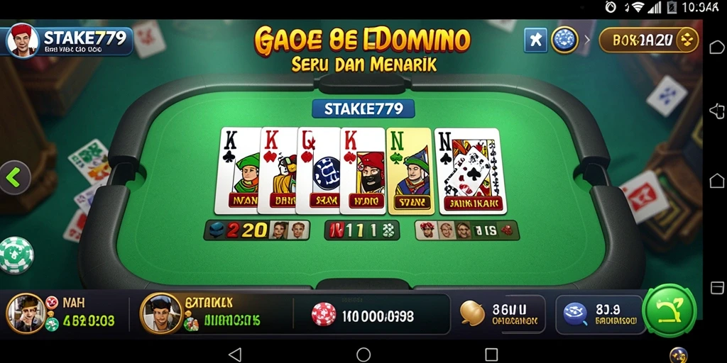 Tampilan gameplay seru dari game domino STAKE779.