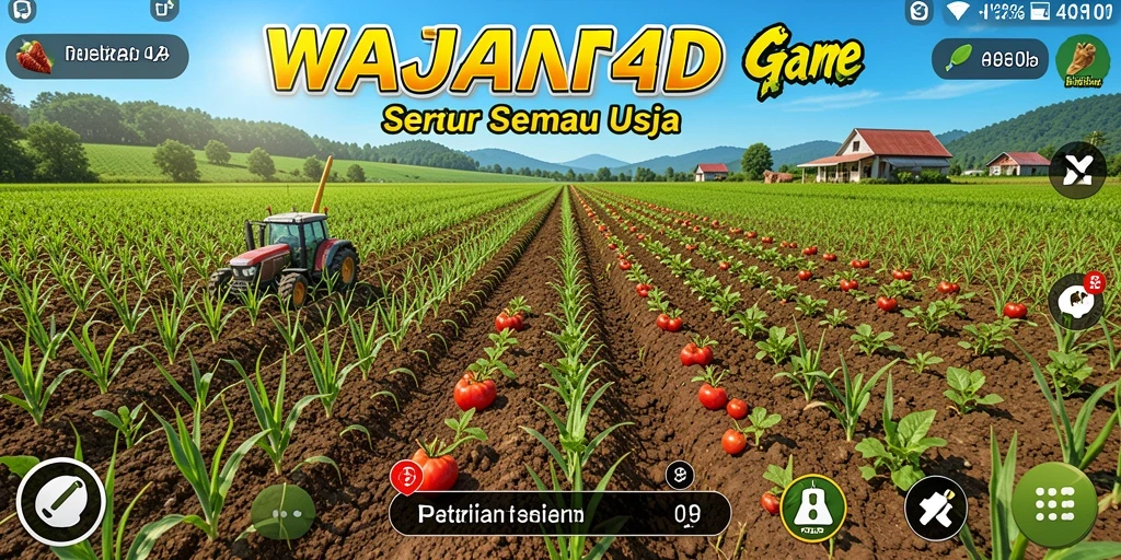 Tampak menarik dari gameplay pertanian di WAJAN4D.