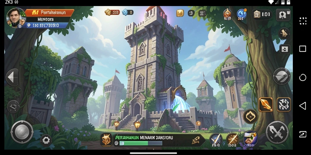 Tampilan gameplay <strong>ZK3</strong> yang penuh aksi dan strategi Tower Defense.